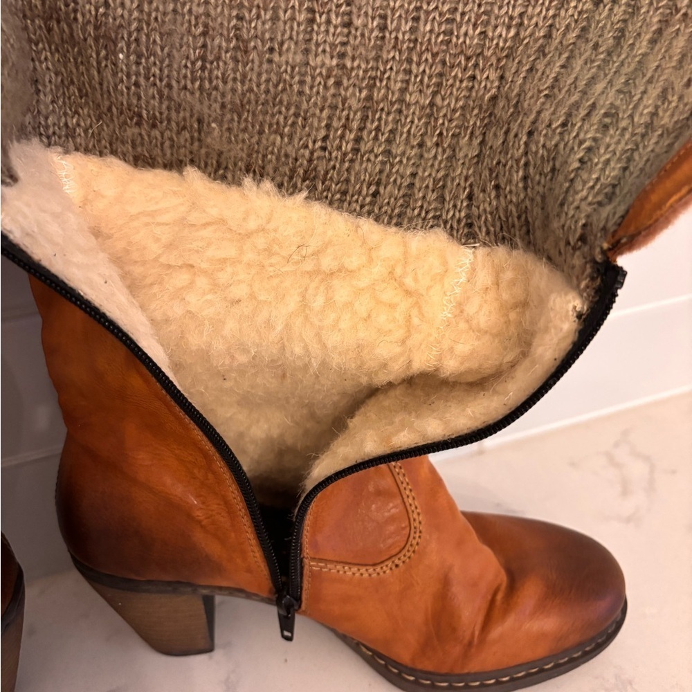 Rieker Brown Heeled Boots for Women - Picture 6 of 9